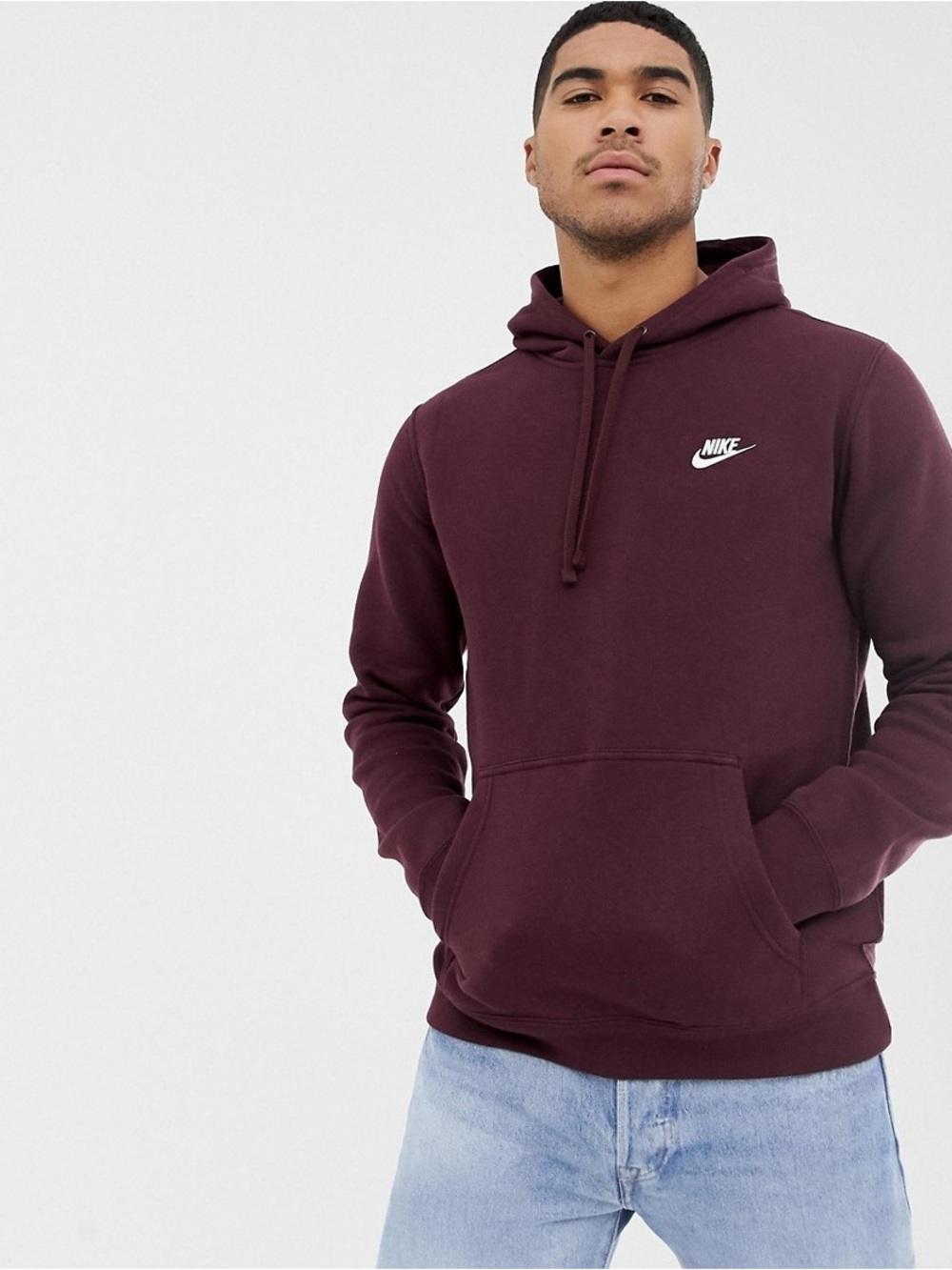 Men's Nike Sportswear Club Fleece Pullover Hoodie - Size XXL - Burgundy Crush
